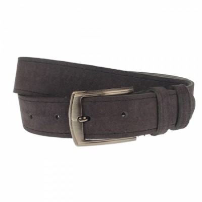 Curea barbati, casual-eleganta, din piele naturala intoarsa, latime 3.5 cm, gri - CL002 foto