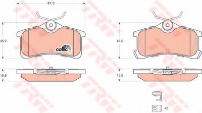 Set placute frana,frana disc TOYOTA COROLLA (E11) (1997 - 2002) TRW GDB3334 foto