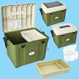 Cutie/scaun Baracuda HS329, 435 x 330 x 370 mm, kaki/crem