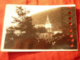 Ilustrata Fotografie- Brasov circ. 1939 - Biserica Neagra , capsata pe margine