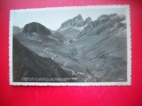 HOPCT 24107 SOSEAUA IN MUNTII DOLOMITI -TRECATOAREA PORDOI SASSO BECCIE - ITALIA --CP VECHE - NECIRCULATA