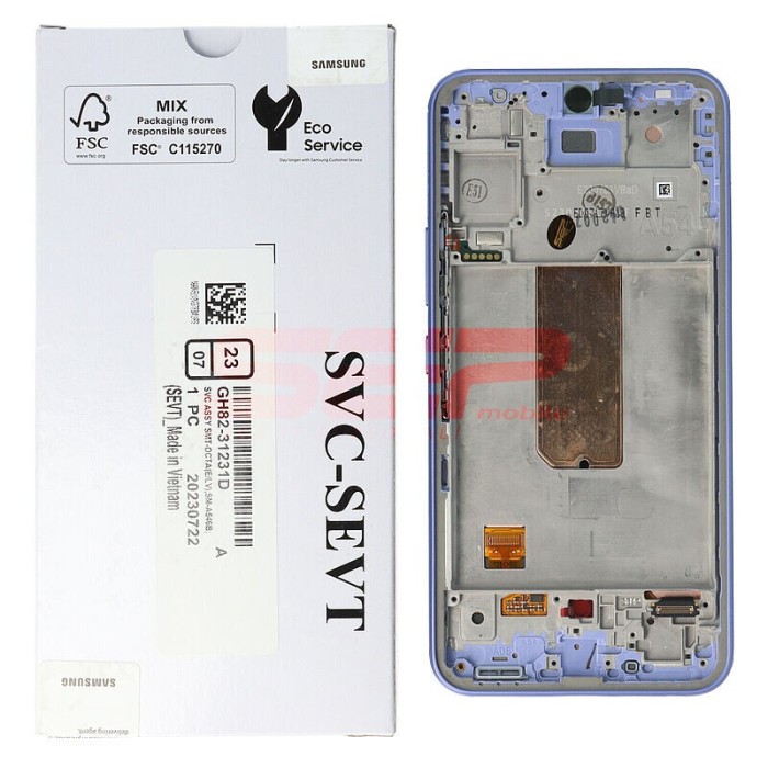 LCD+Touchscreen cu Rama Samsung Galaxy A54 5G / A546 VIOLET Original Service Pack