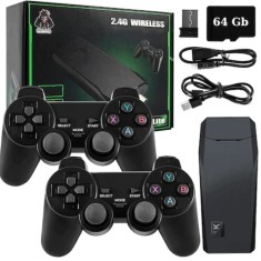 Consola jocuri tip stick, cu 10000 de jocuri incorporate, cu 2 controler wireless, iesire HDMI, se poate conecta la TV/TV, Box/PC/Laptop/Proiector, ne foto