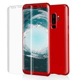 Husa GloMax FullBody Rosu pt Samsung Galaxy S9 Plus cu folie protectie inclusa