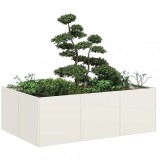 Cumpara ieftin Jardinieră, alb, 120x80x40 cm, oțel