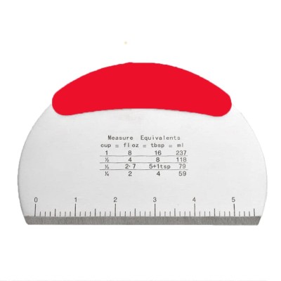 Racleta Pufo Cookie pentru taiere aluat, decorare glazura, crema la torturi, metalica, 16 x 12 cm, rosu foto