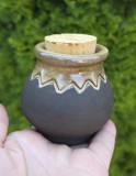 VAS VINTAGE CU DOP DIN CERAMICA SCANDINAVA, NORRMANS MOTALA