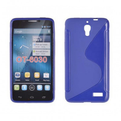 Husa Silicon S-Line Alcatel One Touch Idol 6030 (San Remo) Blue foto