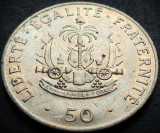 Cumpara ieftin Moneda exotica 50 CENTIMES - HAITI, anul 1991 * cod 4946, America Centrala si de Sud