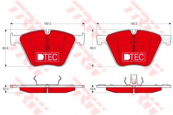 Set placute frana,frana disc BMW X6 (F16, F86) (2014 - 2016) TRW GDB1964DTE
