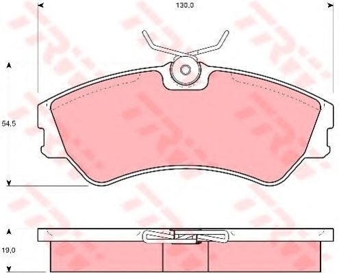 Set placute frana,frana disc VW TRANSPORTER IV bus (70XB, 70XC, 7DB, 7DW, 7DK) (1990 - 2003) TRW GDB862