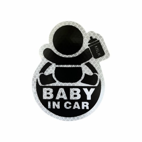 Abtibild &quot;BABY IN CAR&quot; fond alb Cod:FGT-07 Automotive TrustedCars