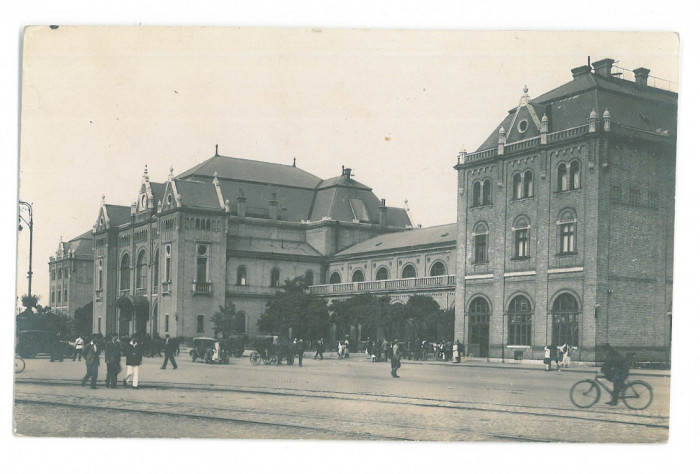 578 - ARAD, Railway Station, Romania - old postcard, real Photo - used - 1930