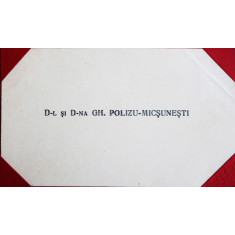 CARTE DE VIZITA GH. POLIZU-MICSUNESTI