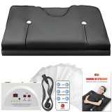 Termocuverta tip Sauna cu Doua Zone Infrarosu, LINOMAG&reg;, 10 Folii Impachetari, Ardere Grăsimi, Relaxare, Detoxifiere, 35&deg;C-80&deg;C, Negru, 180x80cm
