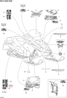 Abtibild 2006 Ski Doo Gsx 550F nr.10 Cod Produs: MX_NEW 516003026SK foto