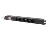 Unitate distributie alimentare PDU 19 , 1U, 10A, 5 prize , negru, C14