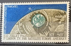 PC118 - Teritoriul Sudic si Antarctic Francez (TAAF) 1962 Cosmos/ Primul satelit francez, serie MNH, 1v
