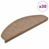 VidaXL Covorașe autoadezive pentru scări, 30 buc., 65x21x4 cm, bej, semirotunde, mari
