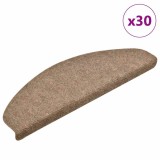 vidaXL Covorașe scară autoadezive 30 buc crem 65x21x4 cm