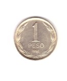 Moneda Chile 1 peso 1990, stare foarte buna, curata, America Centrala si de Sud, Bronz-Aluminiu