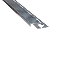 Profil aluminiu pentru treapta, incorporabil, SET S58 W, argintiu, 2 m