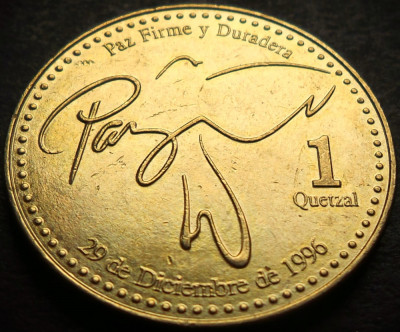 Moneda exotica 1 QUETZAL - GUATEMALA, anul 2008 * cod 4349 = A.UNC + LUCIU foto