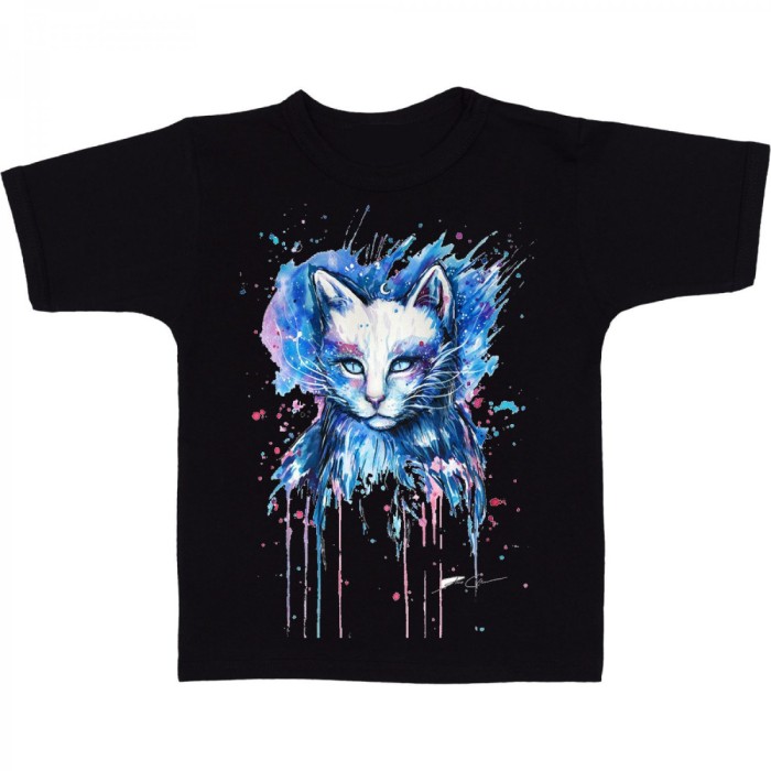 Tricou &quot; Cat drawing in color &quot;