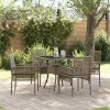 VidaXL Set de masă pentru grădină 5 pcs Gri Rattan poli 3334928