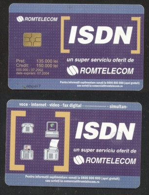 Romania 2002 Telephone card ISDN 150.000 Rom 158 CT.039 foto