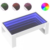 Cumpara ieftin Masuta de cafea cu LED infinity, alb, 90x53x30 cm