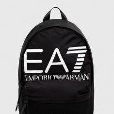 EA7 Emporio Armani rucsac culoarea negru, mare, cu imprimeu