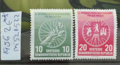 TS21 - Timbre serie DDR - 1956 Mi5521-522 foto