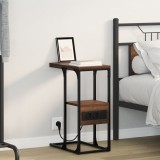 vidaXL Noptieră Stejar brun 41.5 x 26 x 60.5 cm Lemn compozit