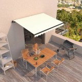 Cumpara ieftin Copertină retractabilă manual, crem, 350x250 cm