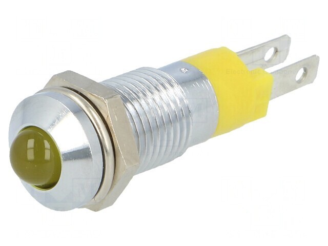 Lampă LED de control galbenă 24-28V IP40