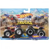 Set 2 masini Monster Truck, Hot Wheels, Demolition Doubles, 1:64, HNX29