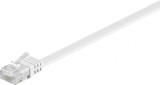 Cablu de retea flat cat 6 UTP alb 0.5m, Goobay 95150