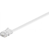 Cablu de retea flat cat 6 UTP alb 0.5m, Goobay 95150