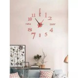 Cumpara ieftin Ceas de perete 3D - Cifre si Litere Roz 35x35 cm
