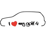 Sticker Auto Volkswagen Golf 4 Bora Love