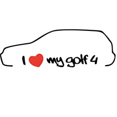 Sticker Auto Volkswagen Golf 4 Bora Love