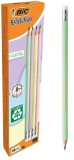 Set 12 creioane - Grafit Evolution Pastel cu radiera | Bic