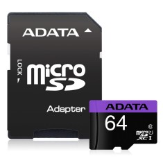 CARD MicroSD ADATA, 64 GB, MicroSDXC, clasa 10, standard UHS-I U1, &amp;quot;AUSDX64GUICL10-RA1&amp;quot; (timbru verde 0.03 lei)