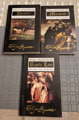 Regele Lear Hamlet Macheth Shakespeare 3 volume foto