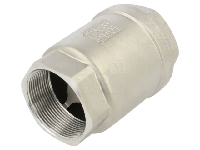 Supapă de retenţie PNEUMAT Oţel AISI 316 rezistent la acizi cu garnitură PTFE
