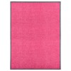 Covoras Ușă Intrarea Lavabil Roz 90x120 cm vidaXL Interior Exterior Antiderapant