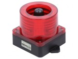 Semnalizator LED Roșu Luminos și Acustic 10-30V IP66