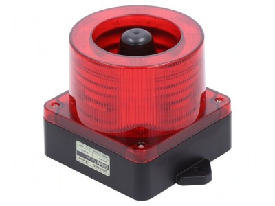 Semnalizator LED Roșu Luminos și Acustic 10-30V IP66 foto