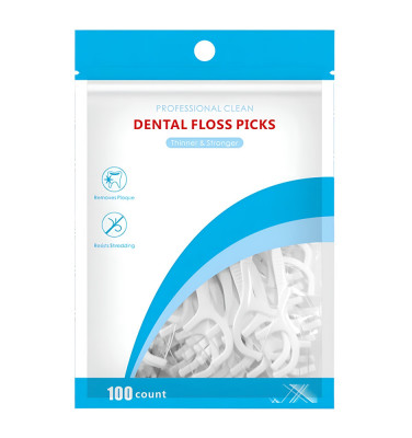 Ata dentara cu scobitoare, set 100 bucati, dental floss picks foto